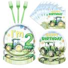 Suprimentos de festa Rakuto Tractor, 2º aniversário para meninos, 96 unidades