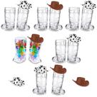 Suprimentos de festa Sawysine Mini Cowboy Boot Shot Glass Cups