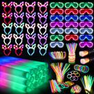 Suprimentos de festa SHQDD Glow in the Dark com 260 unidades para crianças/adultos Suprimentos de festa SHQDD Glow in the Dark com 260 unidades para crianças/adultos