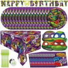Suprimentos de festa Teenage Mutant Ninja Turtle serve 16 crianças Suprimentos de festa Teenage Mutant Ninja Turtle serve 16 crianças