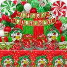Suprimentos de festa Tentaquil 230 unidades Happy Birthday Green Monster