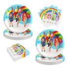 Suprimentos de festa WETIM Rainbow High Dolls, pacote com 40 pratos