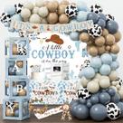 Suprimentos de festa YJDFWAUT Cowboy Baby Shower Decor para menino