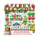 Suprimentos Para Festa De Aniversário Com Tema Grinch Verde, Balões, Topo De Bolo, Banner E
