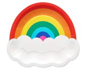 Suprimentos para festas American Greetings Dinner Plates (36) Rainbow