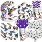 Suprimentos para festas: APOWBLS Hummingbird, festa de aniversário para 24 convidados