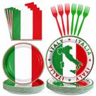 Suprimentos para festas, bandeira italiana da Grécia, aniversário, 96 unidades Suprimentos para festas, bandeira italiana da Grécia, aniversário, 96 unidades