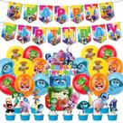 Suprimentos para festas de aniversário MC TTL Inside out 2 com banner e chapéu