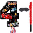 Suprimentos para festas de aniversário Piñata Harrycle Race Car Number 4