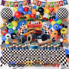 Suprimentos para festas e decorações de aniversário do Kinovo Monster Truck