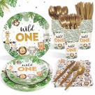 Suprimentos para festas Heboland Wild One Birthday 175 unidades para 25