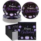 Suprimentos para festas SiliFine Happy Birthday 120 unidades para 60 convidados