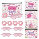 Suprimentos para festas Sleepover Papiailove para meninas com máscaras para os olhos