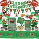 Suprimentos para festas, tema de futebol, Hegbolke Serve 20, com banner Suprimentos para festas, tema de futebol, Hegbolke Serve 20, com banner