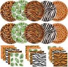 Suprimentos para festas WIQEDOHA Jungle Safari Wild Animal 100 unidades
