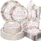 Suprimentos para festas Zhehao Love in Bloom Bridal Shower 250 unidades