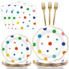 Suprimentos para festas ZOIIWA 96 peças de bolinhas coloridas para 24 convidados