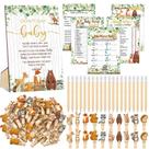 Suprimentos para jogos de chá de bebê Patelai 321 unidades Woodland Animal