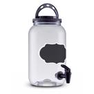 Suqueira 3,6l Plástico Preto Dispenser Água Festas c/ Lousa