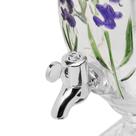 Suqueira com Pé e Tampa Lavanda Hand Painting 4,5L Cristal - Lyor