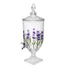 Suqueira Com Pé Tampa Cristal 4,5L Lavanda Chá Suco Água