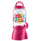 Suqueira Com Suporte Tampa Alça E Torneira Decorada 3,6L Decoração Festa Suco Refrigerante -