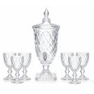 Suqueira de Vidro 2L Com Jogo 6 Taças 375ml Cristal Kit