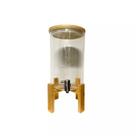 Suqueira de Vidro 5 Litros Transparente com Base de Bambu