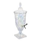 Suqueira De Vidro Diamante Furta Cor 2 Litros Jarra Com Torneira Água Saborizada Sucos Dispenser De Bebidas 2000ml Em Casa Tem