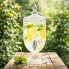 Suqueira Imperial De Vidro C/ Torneira E Tampa Sucos 4,9l