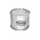 Surdo Izzo 14x30 Profissional Em Alumínio 6 Afinações Com Pele Leitosa