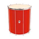 Surdo timbra 18x55cm vermelho c/aro cromado pele animal 10af