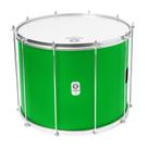 Surdo timbra 20x40cm verde c/aro cromado pele leitoso e napa inv 10af