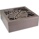 SURYA CAIXA ORGANIZADORA 7x20x20cm MDF MARROM