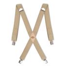 Suspensório Dickies masculino com clipe reto sólido de 3,8 cm, bege