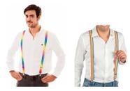 Suspensório Listrado Arco-íris Lgbt Gay Cosplay Festas