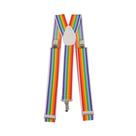 Suspensórios Dress Up America Rainbow Stripe para adultos