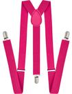 Suspensórios trilece rosa para homens e mulheres com 2,5 cm de largura em forma de Y