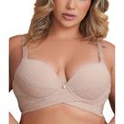 Sutiã Abraça Corpo Meia Taça Rendado Com Bojo - Plus Size