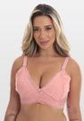 Sutiã Amamentação com Renda Alcinha Abertura no Seio Rosa