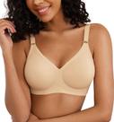 Sutiã Avidlove Wireless Push Up com cobertura total nua para mulheres