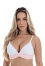 Sutiã com Bojo Top Flex Super Macio Confortável Luxo Elástico Listrado 10122 .