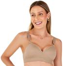 Sutiã Comfort Base com Bojo sem Costura Bege Zee Rucci