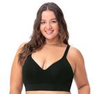 Sutiã Comfort Plus com Bojo Jacquard sem Costura Preto