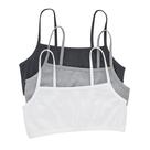 Sutiã cortado Bralette Hanes, pacote com 3 unidades, feminino, cinza celeste e branco M