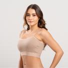Sutiã Cropped Marina em Suede Canelado Top Confortável Feminino IMI Lingerie