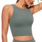 Sutiã CRZ YOGA Butterluxe Gola Alta U-Back com Bojo Cinza Sage