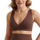 Sutiã CRZ YOGA Butterluxe Sem Costura Amamentação Decote V Marrom GG