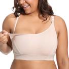 Sutiã de Amamentação Esportivo Gratlin Plus Size 5X-Large Bege