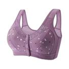 Sutiã de Amamentação Plus Size Sem Fio - Estampa Floral e Colete Frontal Aberto